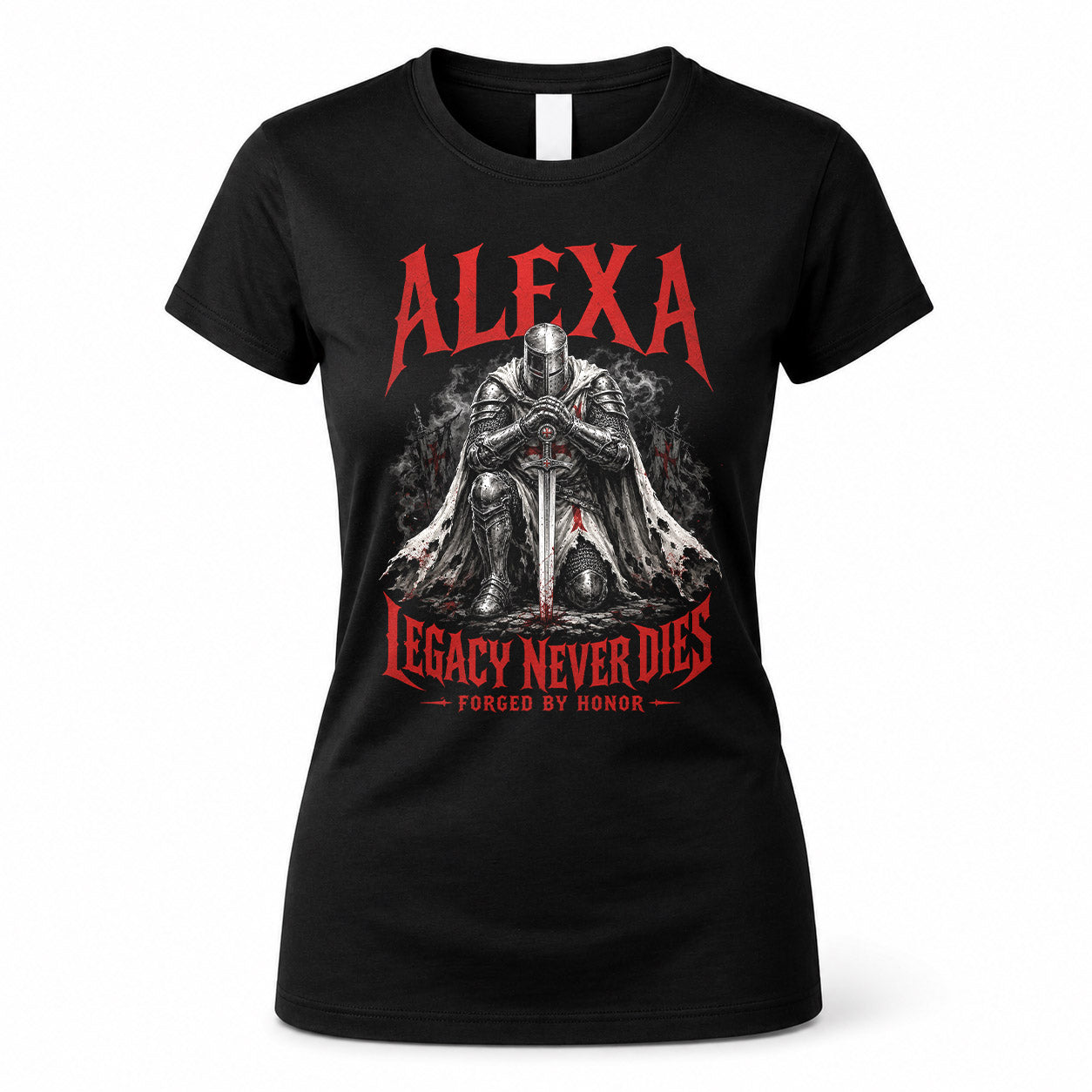 ALEXA HS90-K04-109 - NAME Legacy Never Dies Forged By Honor Personalized Knight