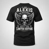 ALEXIS P01-K24-229 – Personalized Skull Graphic Apparel “I Am NAME I May Not Be Perfect But I Am Limited Edition”