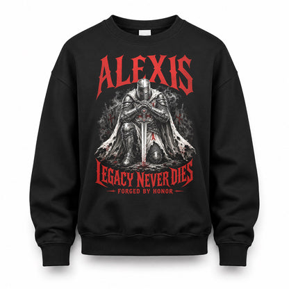 ALEXIS HS90-K04-109 - NAME Legacy Never Dies Forged By Honor Personalized Knight