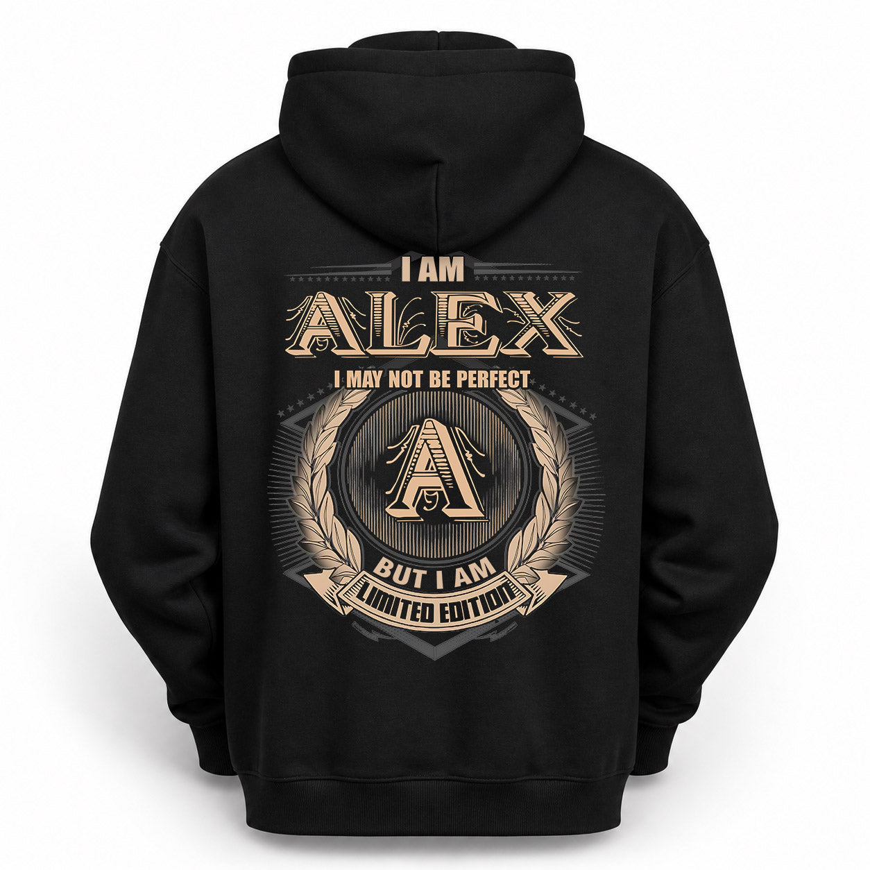 ALEX PH55-T25-Personalized Name Quote Apparel “I Am NAME May Not Be Perfect But I Am Limited Edition”