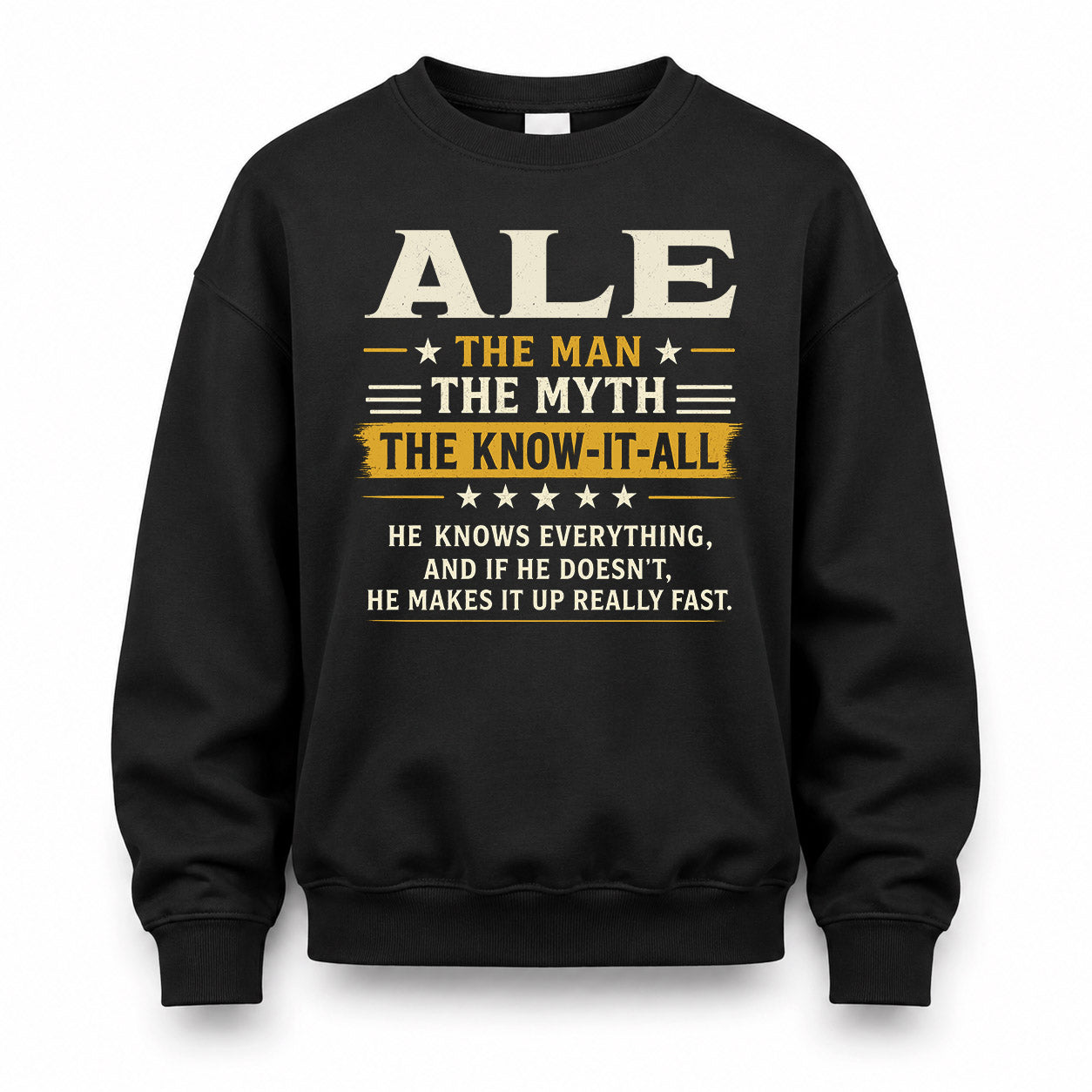 ALE TM90-K04-125 - NAME Legendary Know-It-All Personalized Funny Shirt
