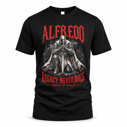 ALFREDO HS90-K04-109 - NAME Legacy Never Dies Forged By Honor Personalized Knight