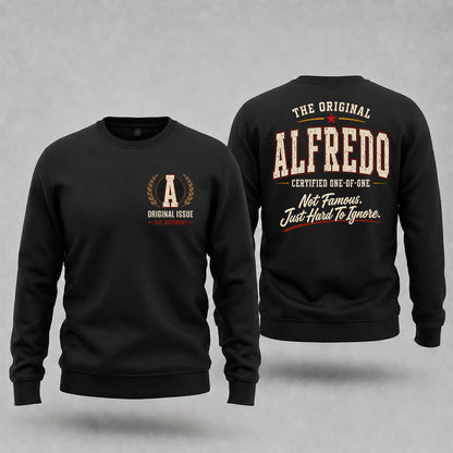 ALFREDO W68-F2-168 – Personalized Original Issue Apparel “The Original NAME Certified One-of-One"