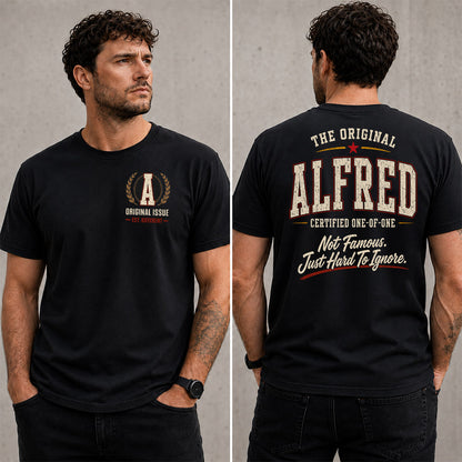 ALFRED W68-F2-168 – Personalized Original Issue Apparel “The Original NAME Certified One-of-One"