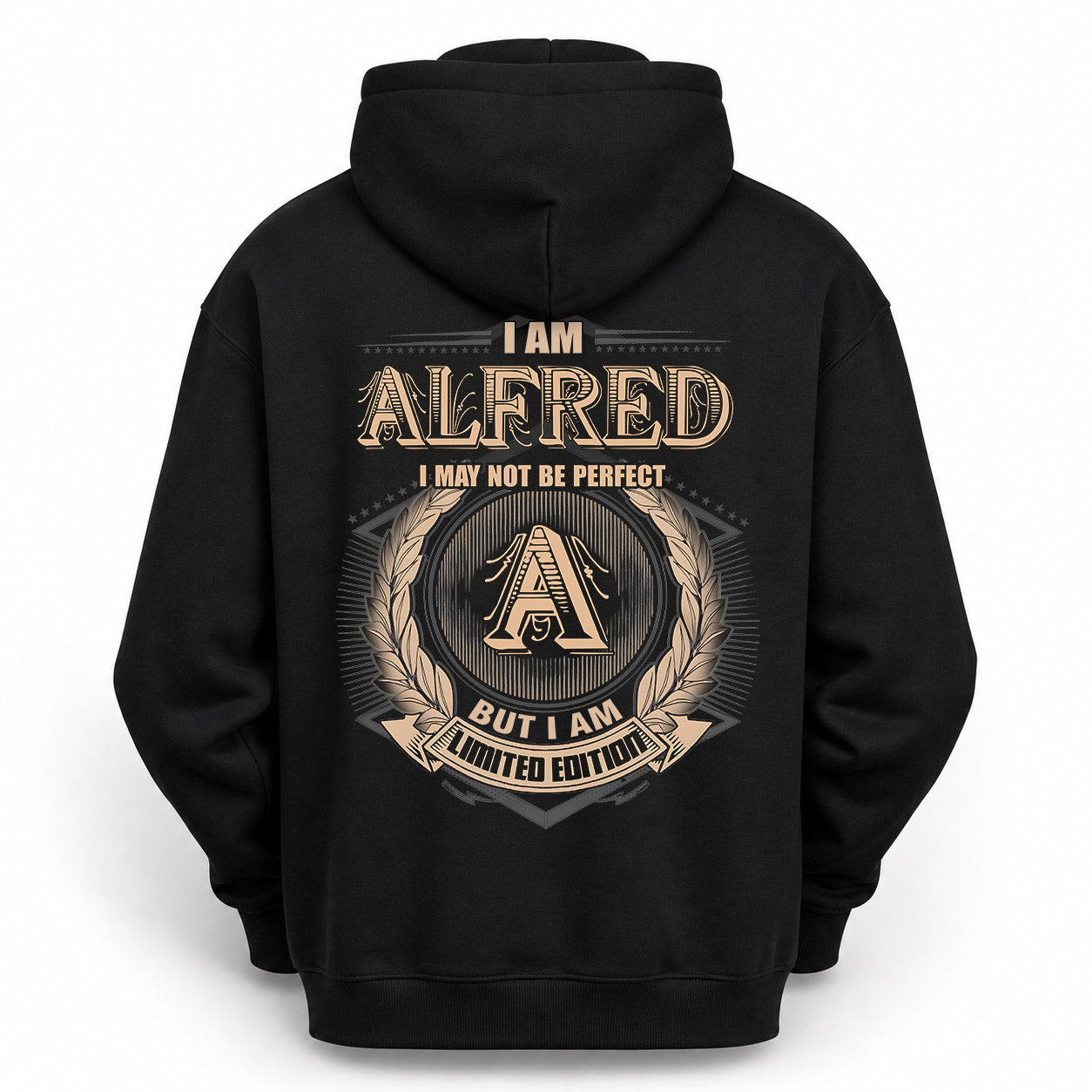 ALFRED PH55-T25-Personalized Name Quote Apparel “I Am NAME May Not Be Perfect But I Am Limited Edition”