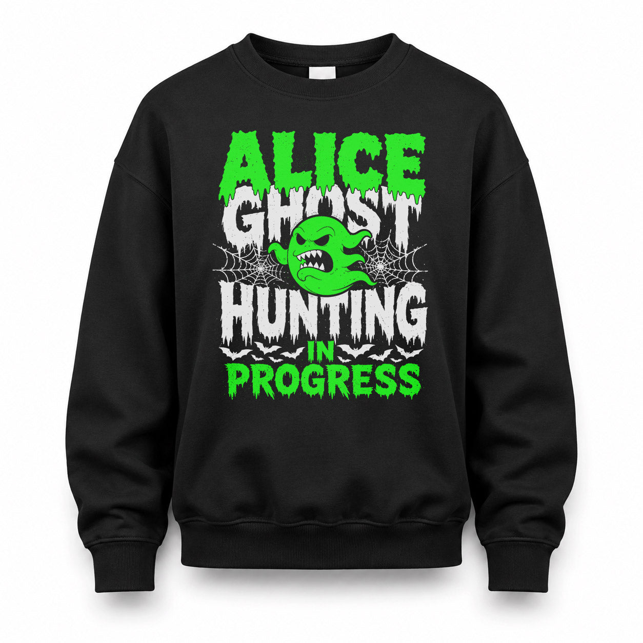 ALICE HW22-K06-109 - NAME Ghost Hunting In Progress Personalized Halloween Shirt