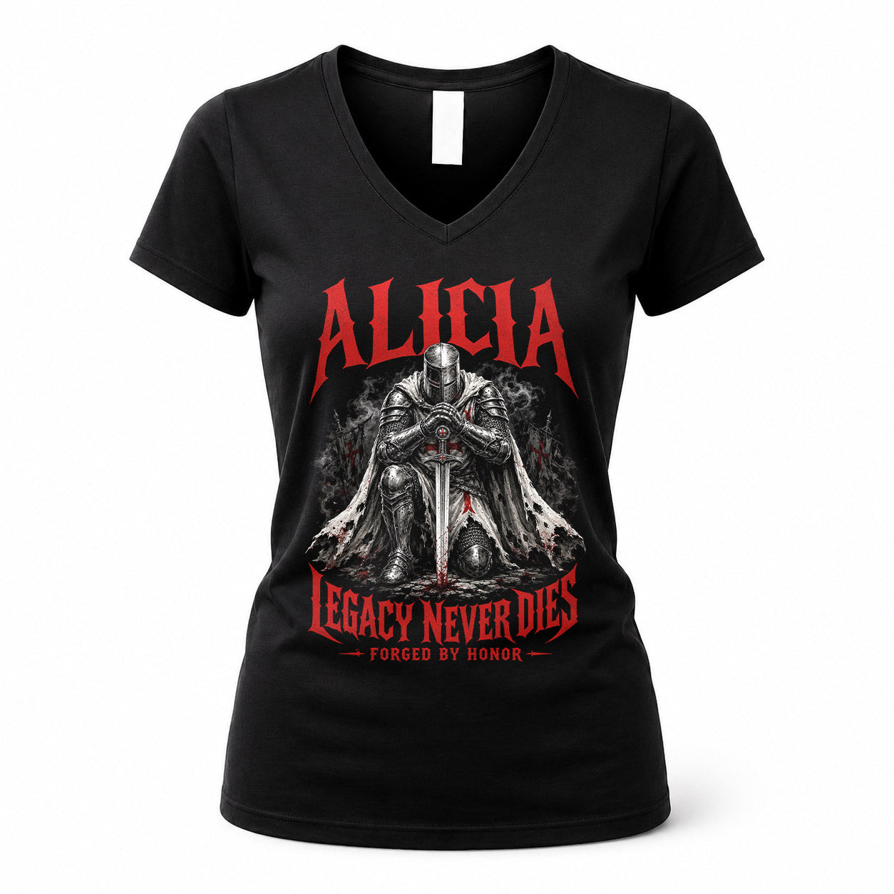 ALICIA HS90-K04-109 - NAME Legacy Never Dies Forged By Honor Personalized Knight