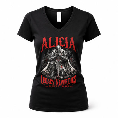ALICIA HS90-K04-109 - NAME Legacy Never Dies Forged By Honor Personalized Knight