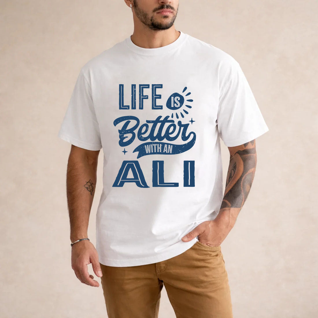 ALI HH88-K2–Personalized Name Quote T-Shirt Life Is Better With Unisex Gift