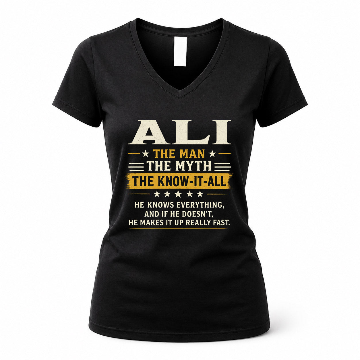 ALI TM90-K04-125 - NAME Legendary Know-It-All Personalized Funny Shirt