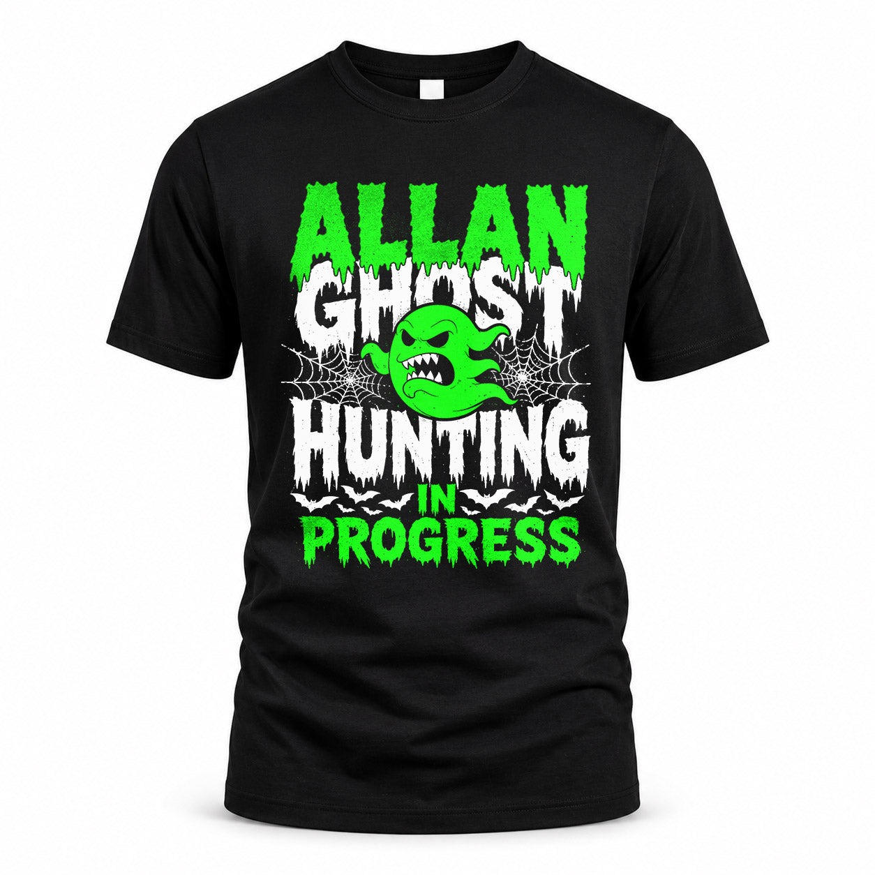 ALLAN HW22-K06-109 - NAME Ghost Hunting In Progress Personalized Halloween Shirt