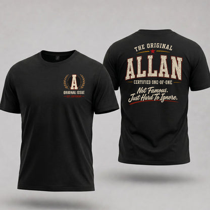 ALLAN W68-F2-168 – Personalized Original Issue Apparel “The Original NAME Certified One-of-One"