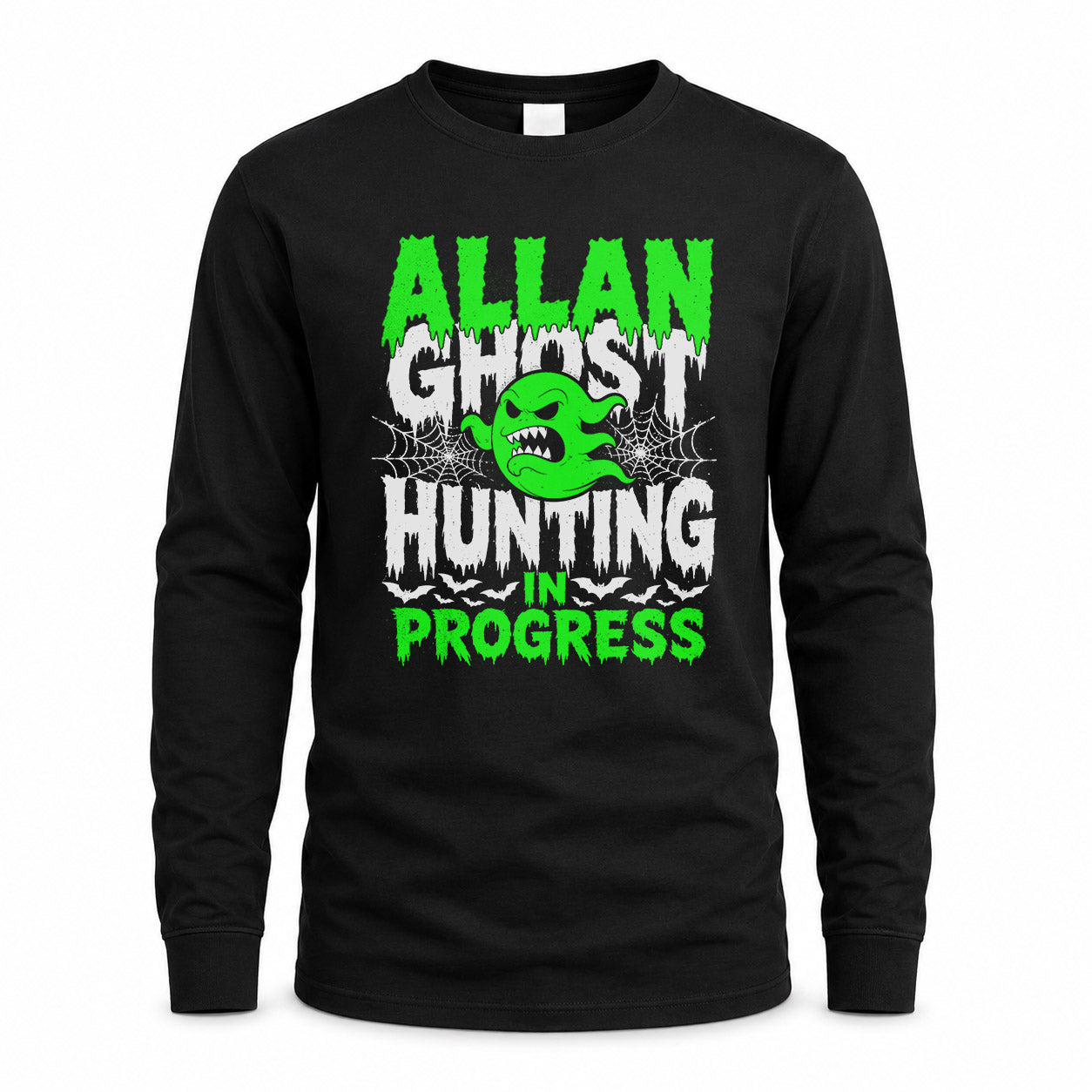 ALLAN HW22-K06-109 - NAME Ghost Hunting In Progress Personalized Halloween Shirt