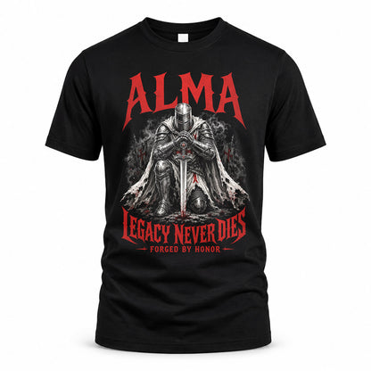ALMA HS90-K04-109 - NAME Legacy Never Dies Forged By Honor Personalized Knight
