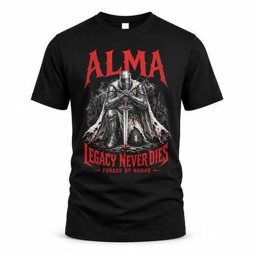 ALMA HS90-K04-109 - NAME Legacy Never Dies Forged By Honor Personalized Knight