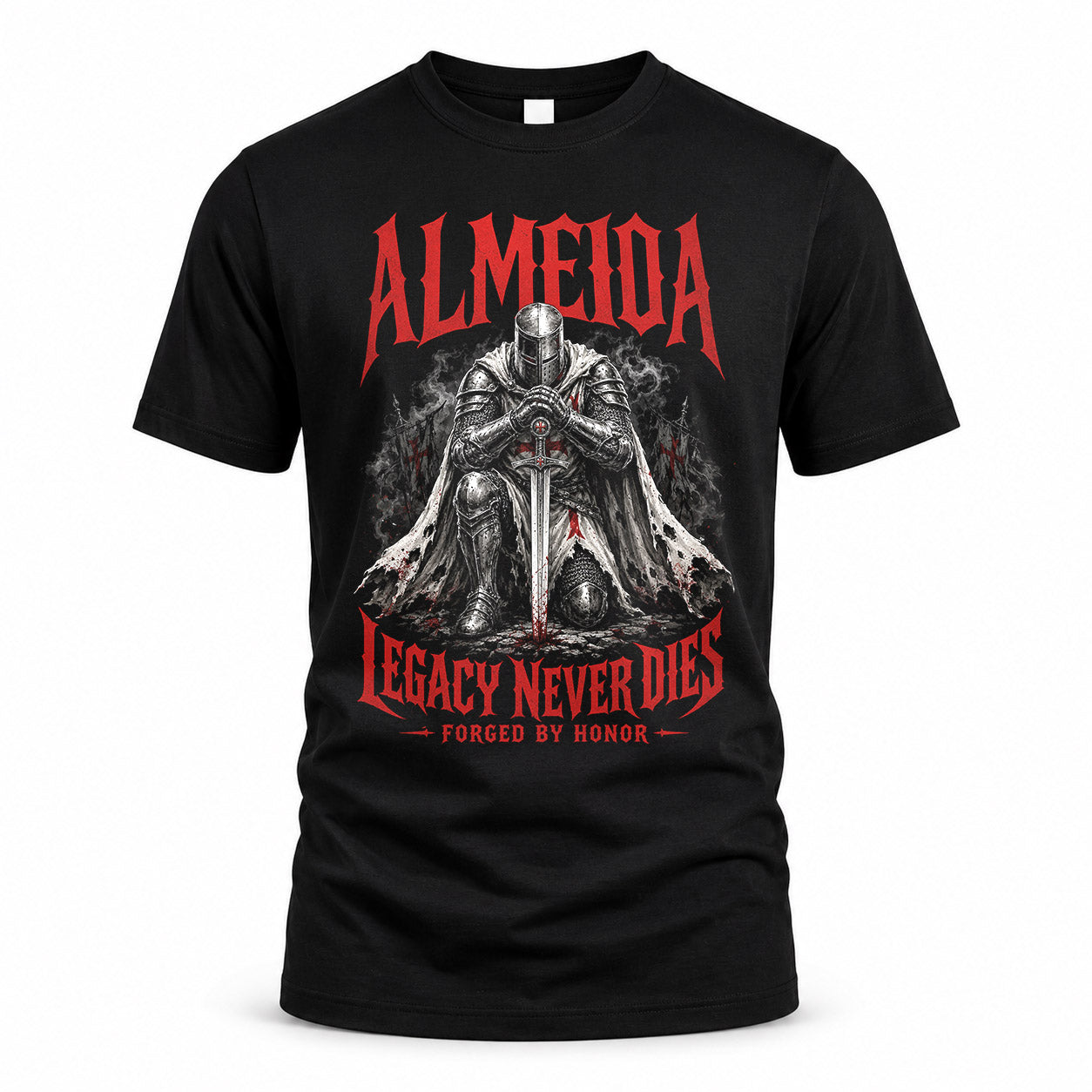 ALMEIDA HS90-K04-109 - NAME Legacy Never Dies Forged By Honor Personalized Knight