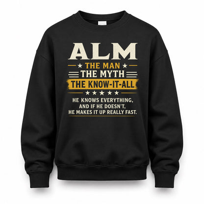 ALM TM90-K04-125 - NAME Legendary Know-It-All Personalized Funny Shirt