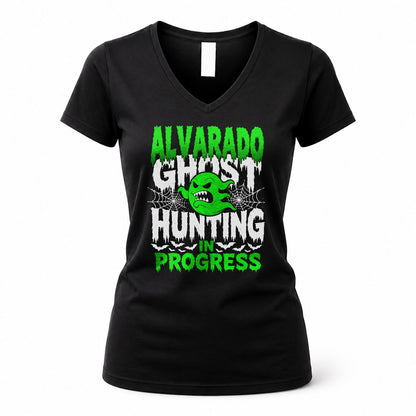 ALVARADO HW22-K06-109 - NAME Ghost Hunting In Progress Personalized Halloween Shirt
