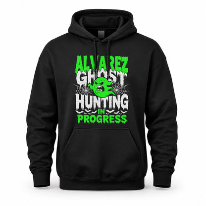 ALVAREZ HW22-K06-109 - NAME Ghost Hunting In Progress Personalized Halloween Shirt