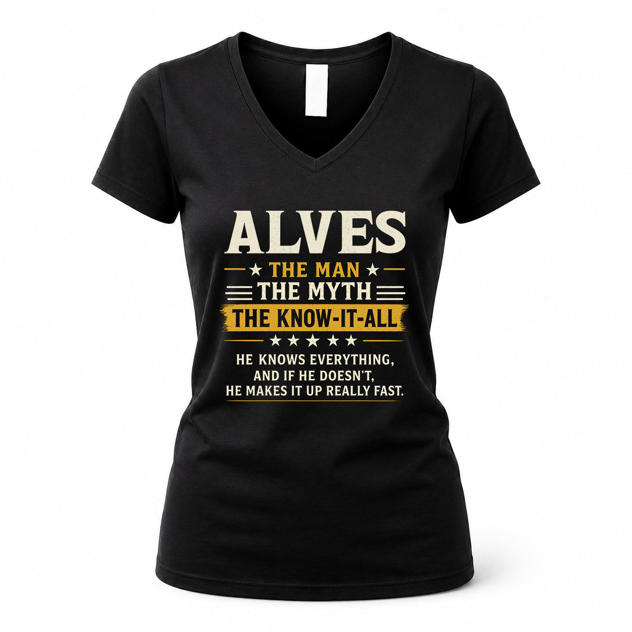 ALVES TM90-K04-125 - NAME Legendary Know-It-All Personalized Funny Shirt