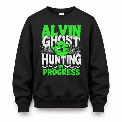 ALVIN HW22-K06-109 - NAME Ghost Hunting In Progress Personalized Halloween Shirt