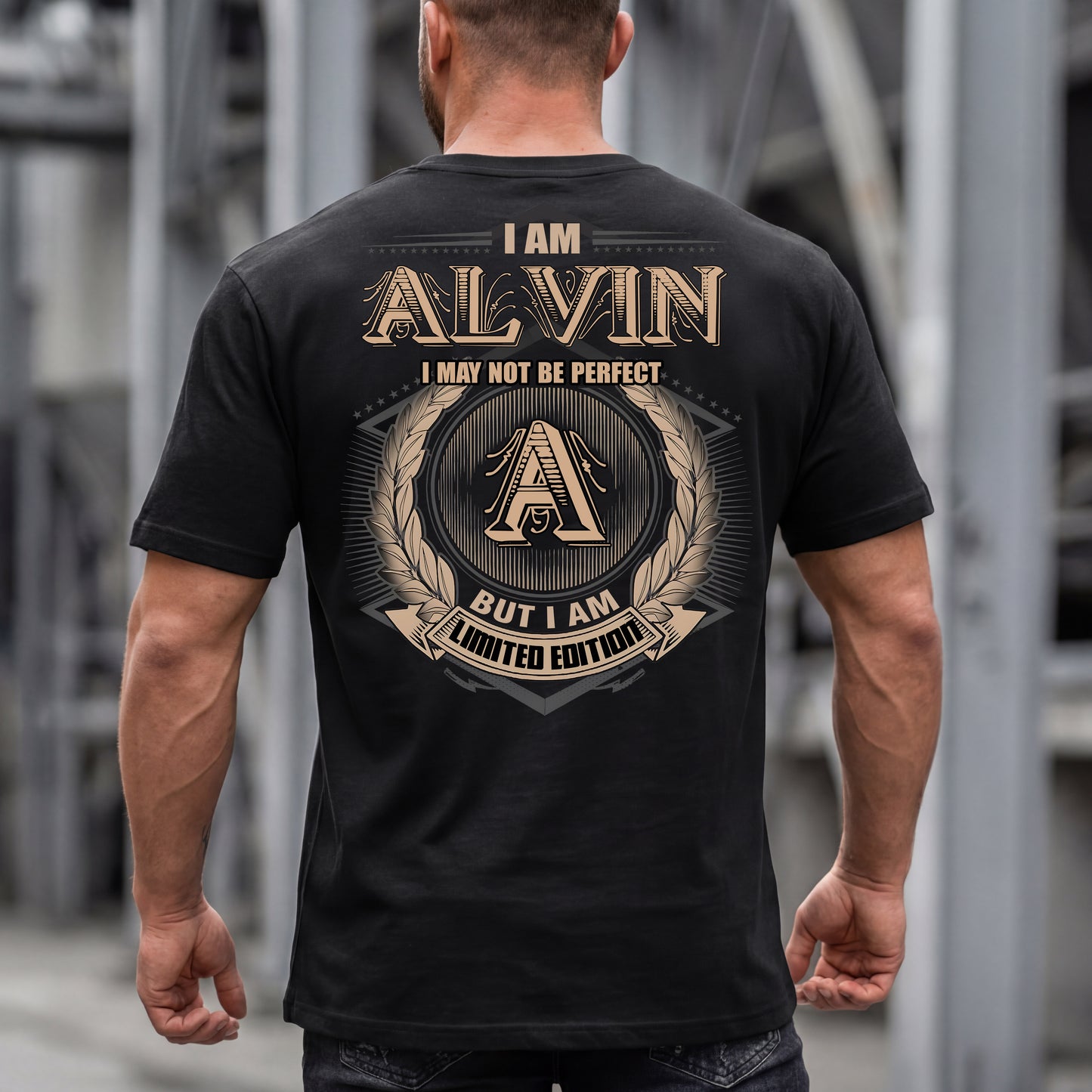 ALVIN PH55-T25-Personalized Name Quote Apparel “I Am NAME May Not Be Perfect But I Am Limited Edition”