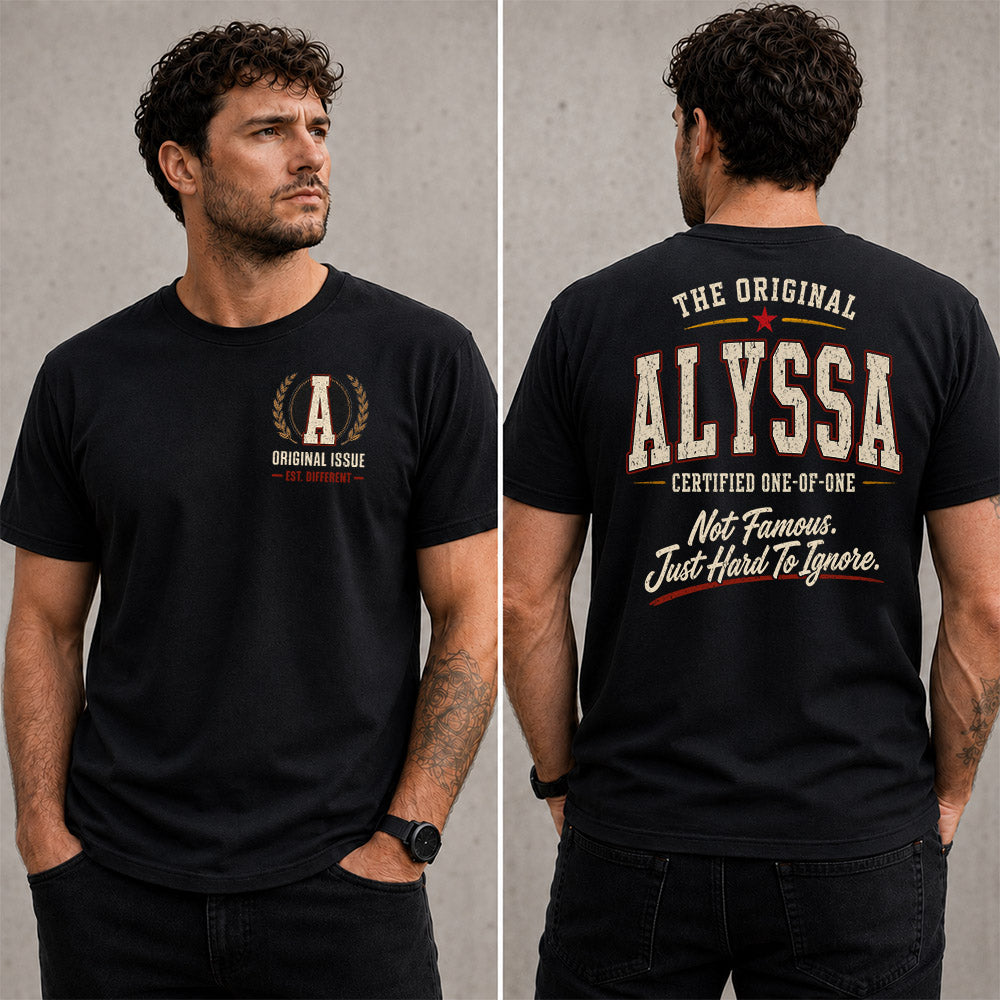 ALYSSA W68-F2-168 – Personalized Original Issue Apparel “The Original NAME Certified One-of-One"