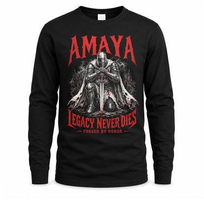 AMAYA HS90-K04-109 - NAME Legacy Never Dies Forged By Honor Personalized Knight