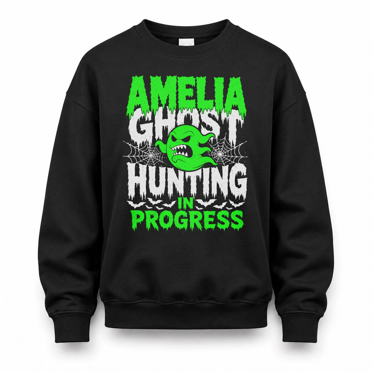 AMELIA HW22-K06-109 - NAME Ghost Hunting In Progress Personalized Halloween Shirt