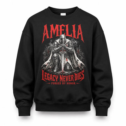 AMELIA HS90-K04-109 - NAME Legacy Never Dies Forged By Honor Personalized Knight