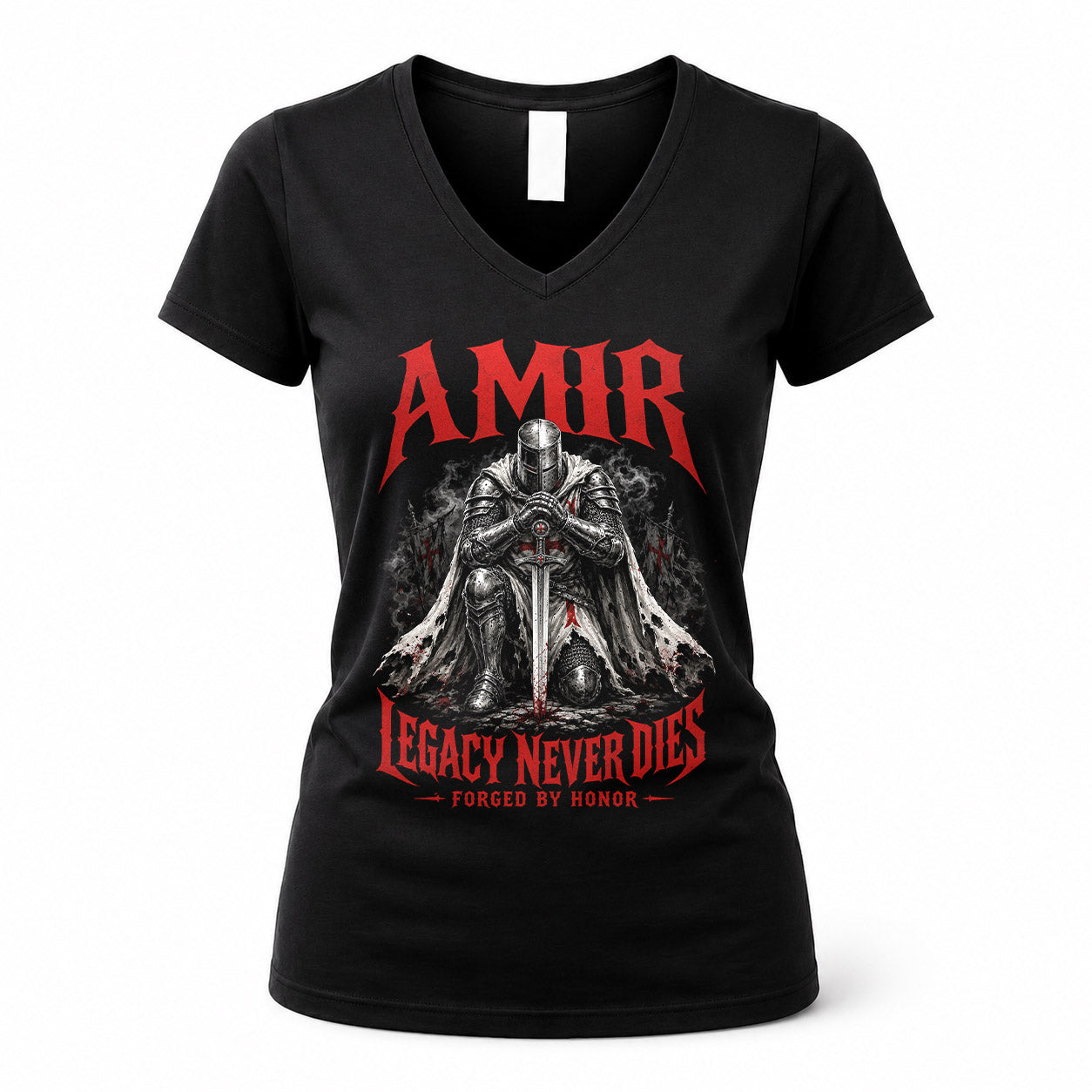 AMIR HS90-K04-109 - NAME Legacy Never Dies Forged By Honor Personalized Knight