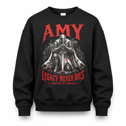 AMY HS90-K04-109 - NAME Legacy Never Dies Forged By Honor Personalized Knight
