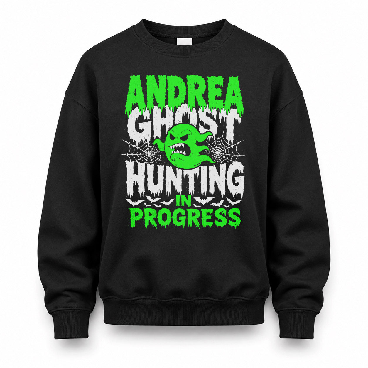 ANDREA HW22-K06-109 - NAME Ghost Hunting In Progress Personalized Halloween Shirt