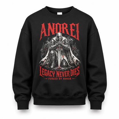 ANDREI HS90-K04-109 - NAME Legacy Never Dies Forged By Honor Personalized Knight
