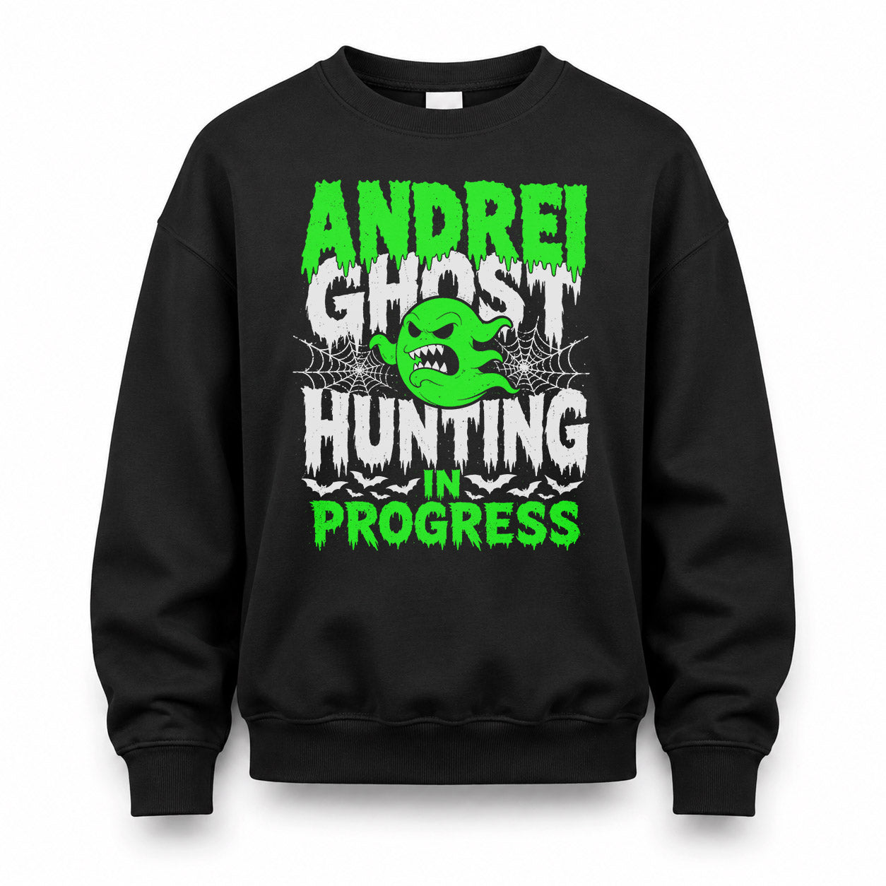 ANDREI HW22-K06-109 - NAME Ghost Hunting In Progress Personalized Halloween Shirt