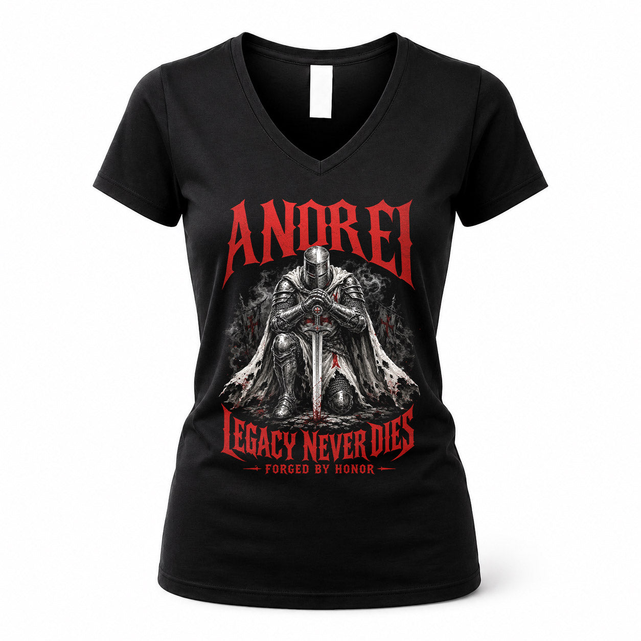 ANDREI HS90-K04-109 - NAME Legacy Never Dies Forged By Honor Personalized Knight