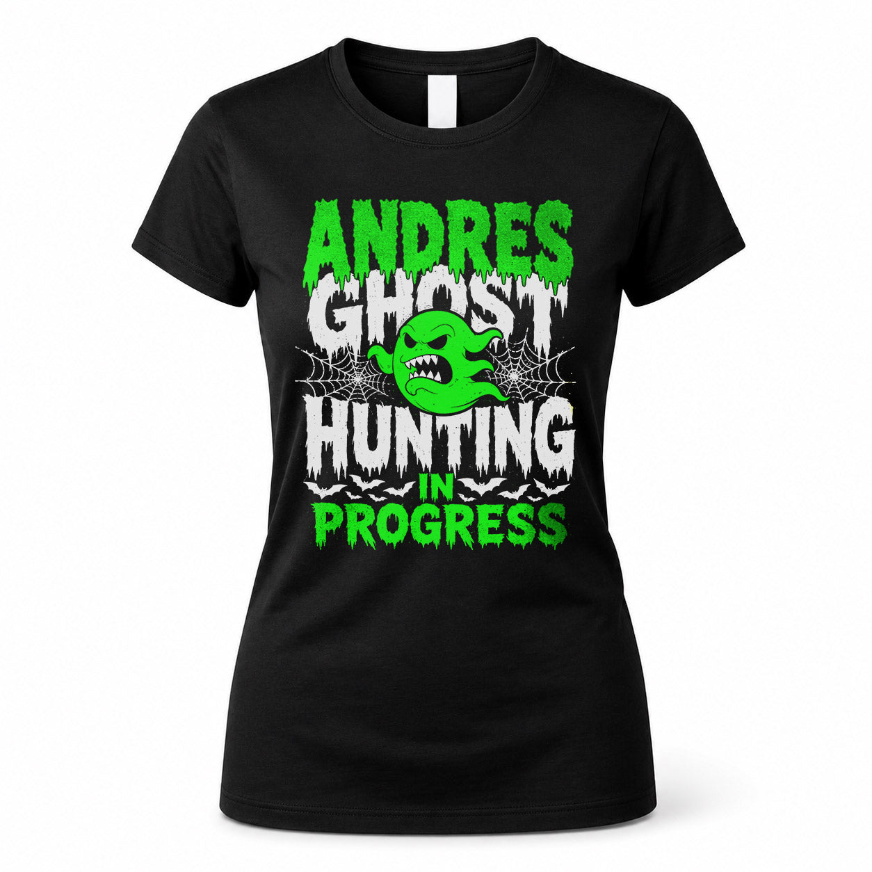 ANDRES HW22-K06-109 - NAME Ghost Hunting In Progress Personalized Halloween Shirt