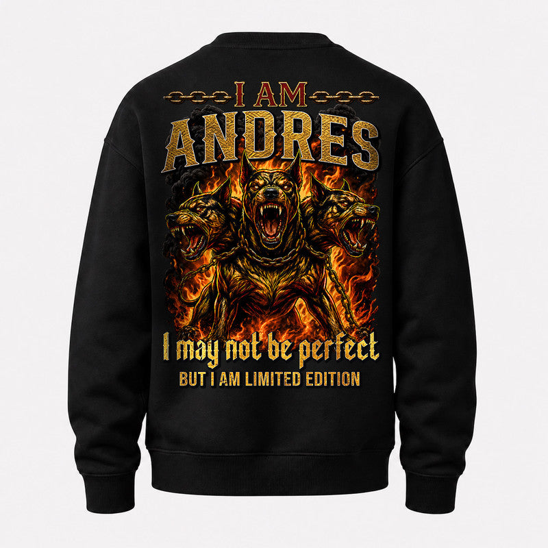 ANDRES MP88-F2-168–Personalized Bold Quote Apparel “I Am NAME I May Not Be Perfect But I Am Limited Edition