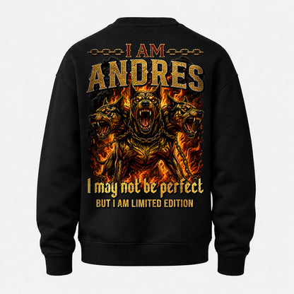ANDRES MP88-F2-168–Personalized Bold Quote Apparel “I Am NAME I May Not Be Perfect But I Am Limited Edition