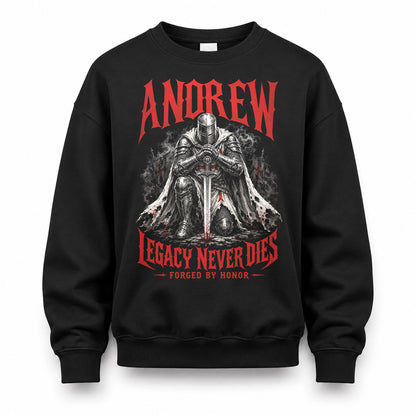 ANDREW HS90-K04-109 - NAME Legacy Never Dies Forged By Honor Personalized Knight