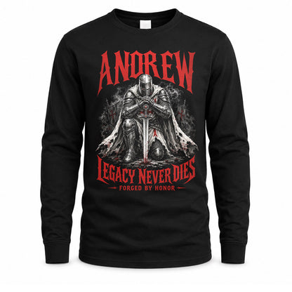 ANDREW HS90-K04-109 - NAME Legacy Never Dies Forged By Honor Personalized Knight