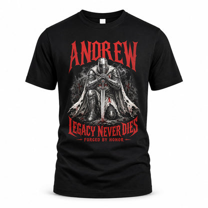 ANDREW HS90-K04-109 - NAME Legacy Never Dies Forged By Honor Personalized Knight