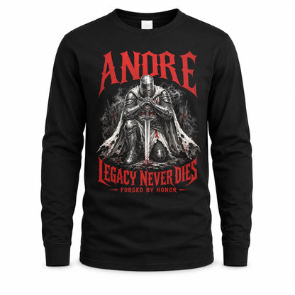 ANDRE HS90-K04-109 - NAME Legacy Never Dies Forged By Honor Personalized Knight