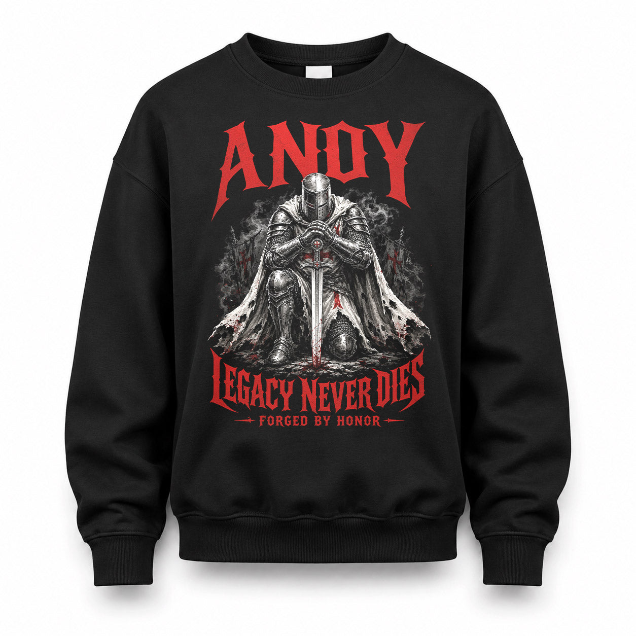 ANDY HS90-K04-109 - NAME Legacy Never Dies Forged By Honor Personalized Knight