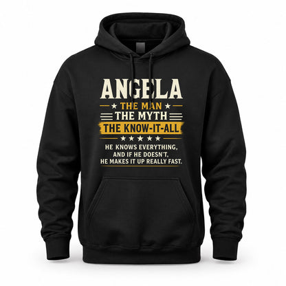 ANGELA TM90-K04-125 - NAME Legendary Know-It-All Personalized Funny Shirt