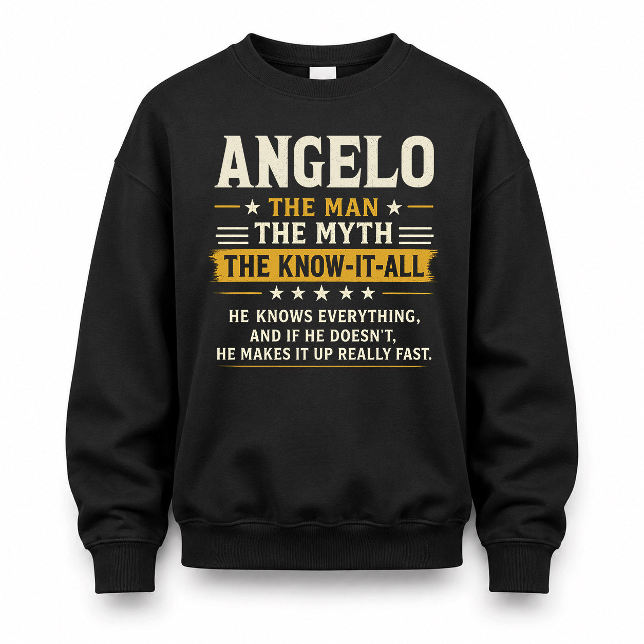 ANGELO TM90-K04-125 - NAME Legendary Know-It-All Personalized Funny Shirt