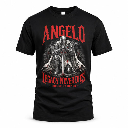 ANGELO HS90-K04-109 - NAME Legacy Never Dies Forged By Honor Personalized Knight