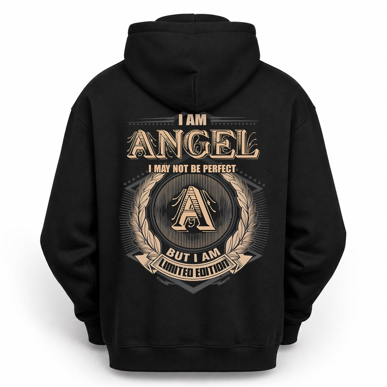 ANGEL PH55-T25-Personalized Name Quote Apparel “I Am NAME May Not Be Perfect But I Am Limited Edition”