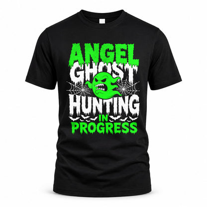ANGEL HW22-K06-109 - NAME Ghost Hunting In Progress Personalized Halloween Shirt
