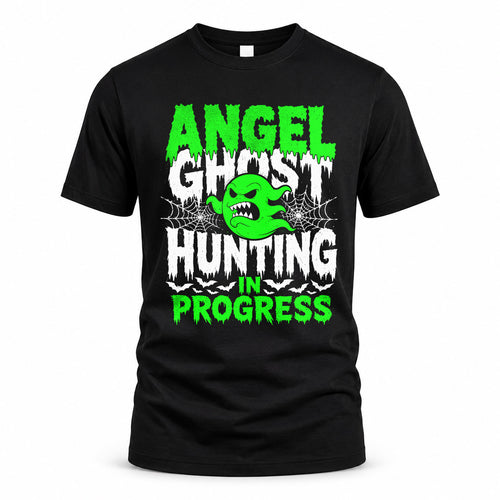 ANGEL HW22-K06-109 - NAME Ghost Hunting In Progress Personalized Halloween Shirt